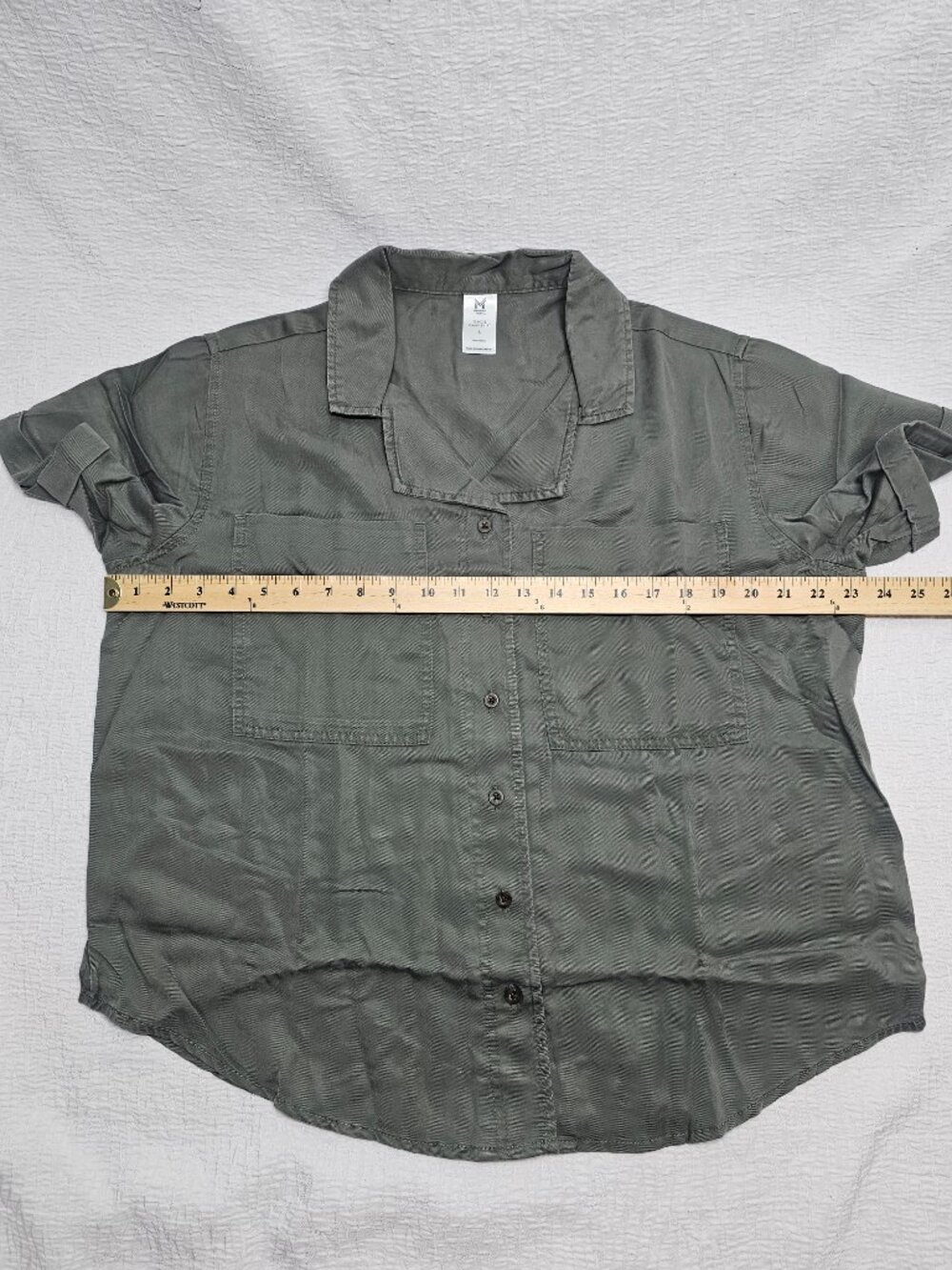 Member's Mark Women's Short Sleeve Tencel Camp Shirt Size L - Picture 6 of 9